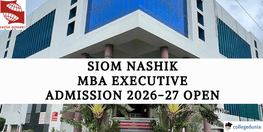 SIOM Nashik MBA Executive Admission 2026 Open